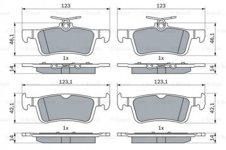 0986424866 BOSCH Гальмівні колодки дискові