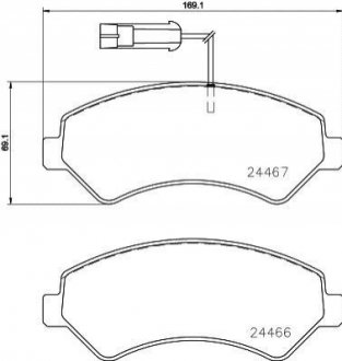 P23 161 BREMBO Гальмівні колодки дискові