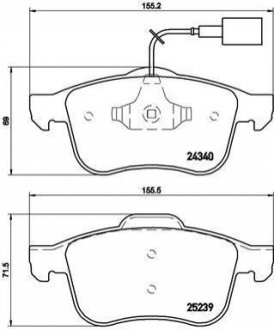 P23 132 BREMBO Гальмівні колодки дискові