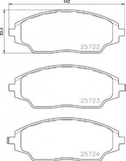 P10 070 BREMBO Гальмівні колодки дискові