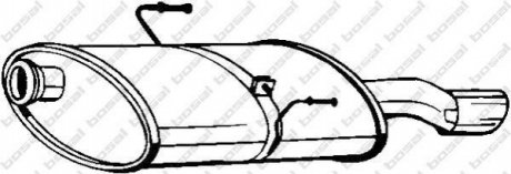 190-911 BOSAL Глушитель, алюм. cталь, задн. часть PEUGEOT 406 1.8i -16V (04/03-04) SED (190-911) BOSAL