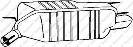 185-403 BOSAL Глушитель, алюм. cталь, задн. часть OPEL CALIBRA 2.0i (00/94 - 07/97) (185-403) BOSAL