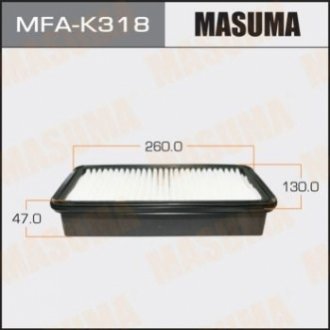 MFAK318 MASUMA Фильтр воздушный KIA RIO/ V1500 05-HYUNDAI ACCENT III (MC) 1.5 CRDi GLS, 1.6 GLS