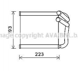 KA6270 AVA COOLING Радіатор обігрівача салону Hyundai Elantra 1,6i 1,6d 01/13> , i30 Ceed 1,4i 1,6i 1,6GDI 1,4d 1,6d 11>16 (KA6270) AVA