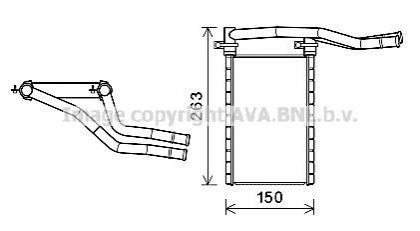 SZA6146 AVA COOLING Теплообмінник, Система опалення салону