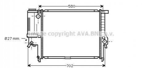 BW2140 AVA COOLING Радиатор, Система охлаждения двигателя