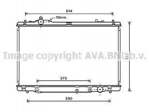TO2615 AVA COOLING Радиатор, Система охлаждения двигателя