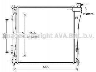 HY2305 AVA COOLING Радиатор, Система охлаждения двигателя