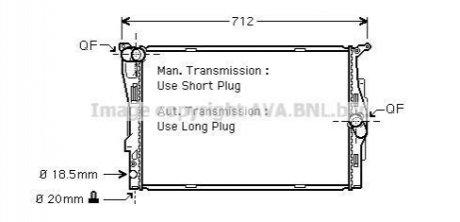 BWA2292 AVA COOLING Радиатор, Система охлаждения двигателя