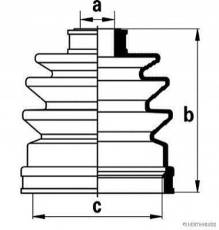 J2881002 JAKOPARTS Пильник ШРКШ гумовий + змазка