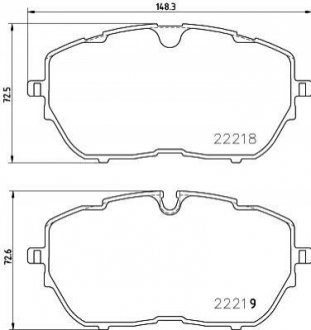 P61 128 BREMBO Гальмівні колодки дискові