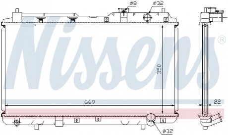 68101A NISSENS Радіатор охолоджування