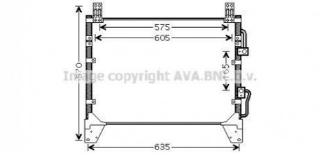 DW5142 AVA COOLING Радиатор кондиционера SsangYong Rexton (02-) 2.7 XDi