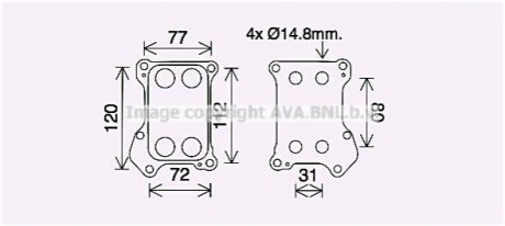 OL3688 AVA COOLING Охолоджувач масла