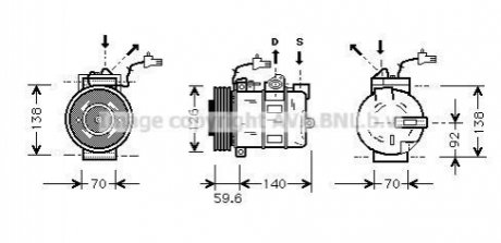 SBAK054 AVA COOLING Компресор