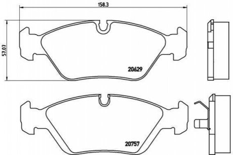 P06 008 BREMBO Гальмівні колодки дискові