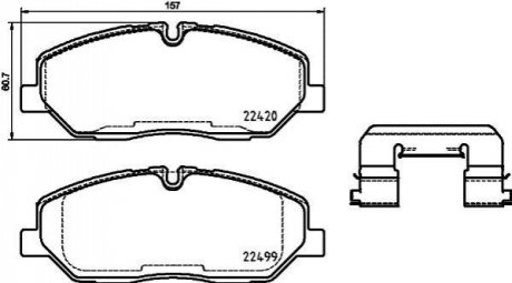 P30 084 BREMBO Гальмівні колодки дискові