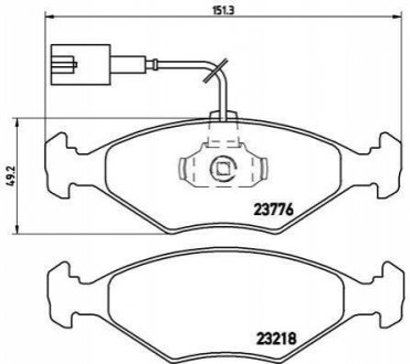 P23 122 BREMBO Гальмівні колодки дискові