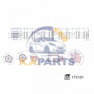 Вал розподільчий 175101
