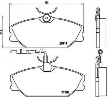 P68 014 BREMBO Гальмівні колодки дискові