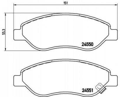 P59 053 BREMBO Гальмівні колодки дискові