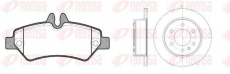 8124600 REMSA Комплект: 2 диска(RE6103500)+ колодки(RE 124600-AF)