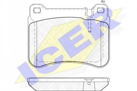 181769 ICER Комплект гальмівних колодок (дискових)