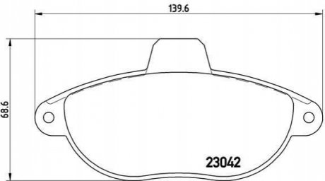 P23 072 BREMBO Гальмівні колодки дискові