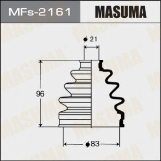 MFs2161 MASUMA Пыльник ШРУСа (силикон)HONDA CR-V III (07-12), HYUNDAI GRANDEUR (05-11), KIA SPORTAGE (06-11) (MFs2161) MASUMA