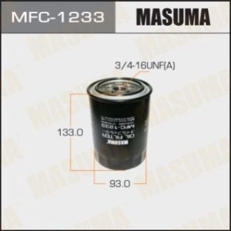 MFC1233 MASUMA Фильтр масляный MAZDA 5 (CW) 2.0 (11-16)Turbo (10-15)/SKODA ROOMSTER (5J) 1.2 TDI (10-15) (MFC1233) MASUMA