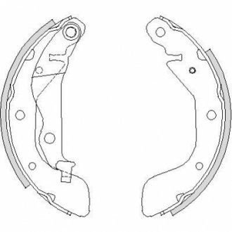 Z4208.00 WOKING Колодки тормозные бараб. задн. (пр-во Remsa) Chevrolet Aveo T250 T300 (Z4208.00) WOKING