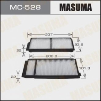 MC528 MASUMA Фильтр салона MAZDA 5 (CW) 2.0, 1.6 CD, 1.8 MZR (10-15)/MAZDA 6 (MC528) (2 шт) MASUMA