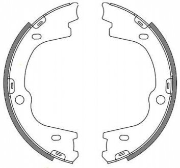 Z4673.00 WOKING Колодки стояночного тормоза (пр-во Remsa) Hyundai ix55 08> H-1 08> (Z4673.00) WOKING