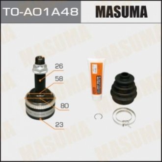 TOA01A48 MASUMA ШРУС 23x58x26 x48 TOYOTA COROLLA (02-12), TOYOTA AVENSIS (03-08) (TOA01A48) MASUMA