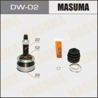 DW02 MASUMA ШРУС 29x52x22 CHEVROLET AVEO (T250, T255), CHEVROLET LACETTI (J200) (DW02) MASUMA