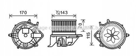 BW8458 AVA COOLING Вентилятор отопителя салона Mini One Countryman Clubman Paceman Cooper