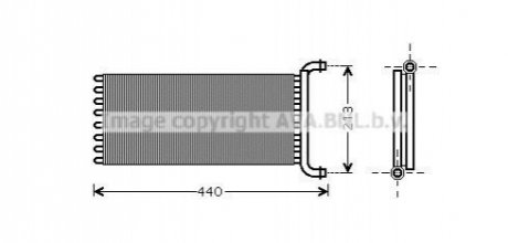 MSA6399 AVA COOLING Радиатор отопителя салона MB Sprinder CDI 06> / VW Crafter 2,5TDI 06>