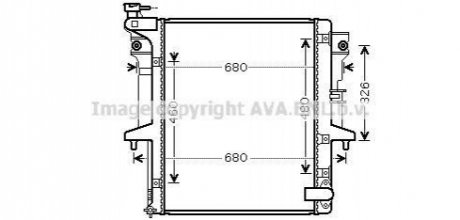 MT2203 AVA COOLING Радіатор охолодження двигуна Mitsubishi L200 2,5d 05> MT (MT2203) AVA
