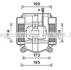 MS8669 AVA COOLING Вентилятор отопителя салона MB S221 05>13