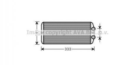 PEA6312 AVA COOLING Радіатор обігрівача салону PSA Partner Berlingo 08> 1.6VTi 1.6 HDI MT AC+/- (PEA6312) AVA