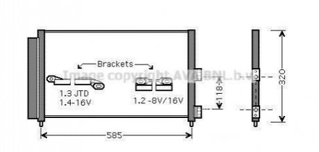 FT5289D AVA COOLING Радиатор кондиционера (FT5289D) AVA