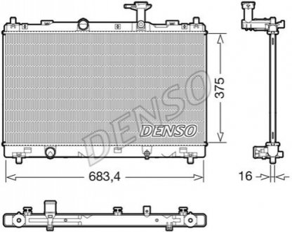 DRM47038 DENSO Радиатор охолоджування