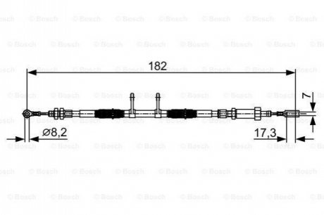 1 987 482 450 BOSCH Трос ручного гальма