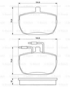 0986467590 BOSCH Гальмівні колодки дискові