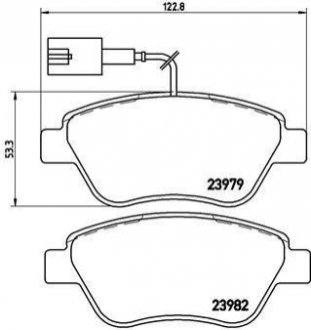 P23 140 BREMBO Гальмівні колодки дискові