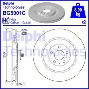 BG5001C Delphi Гальмівний диск