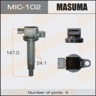 MIC102 MASUMA Катушка зажигания TOYOTA P38PRIUS, VITZ / 1NZFE, 2SZFE, 1NZFXETOYOTA COROLLA (MIC102) MASUMA