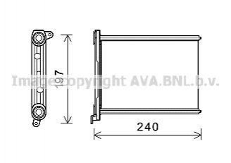 RT6569 AVA COOLING Радиатор отопителя салона Renault Megane III 1,4-1,6i 1,5DCI 08> AC+/- Fluence 1