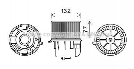 FD8572 AVA COOLING Вентилятор отопителя салона FORD TRANSIT 00>06; 06> AC- (FD8572) AVA