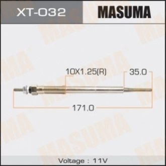 XT032 MASUMA Свеча накала PT-157.11V /1KZ-FTVTOYOTA YARIS (XT032) MASUMA